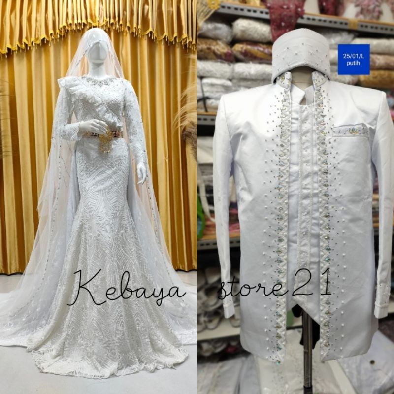 TERLARIS SEPASANG GAUN PENGANTEN SLIM DRES MUMER // GAUN CAUPLE MODREN / GAUN DRESS WEDDING /BAJU PENGANTIN COUPLE/KEBAYA PENGANTIN BEREKOR/GAUN SLIM MEWAH/GAUN MASA KINI