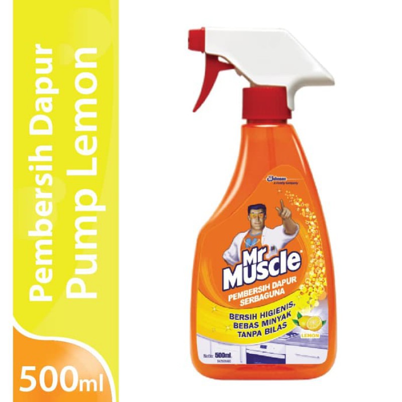 Mr Muscle Kitchen Pembersih Dapur Pump 500ml - Lemon