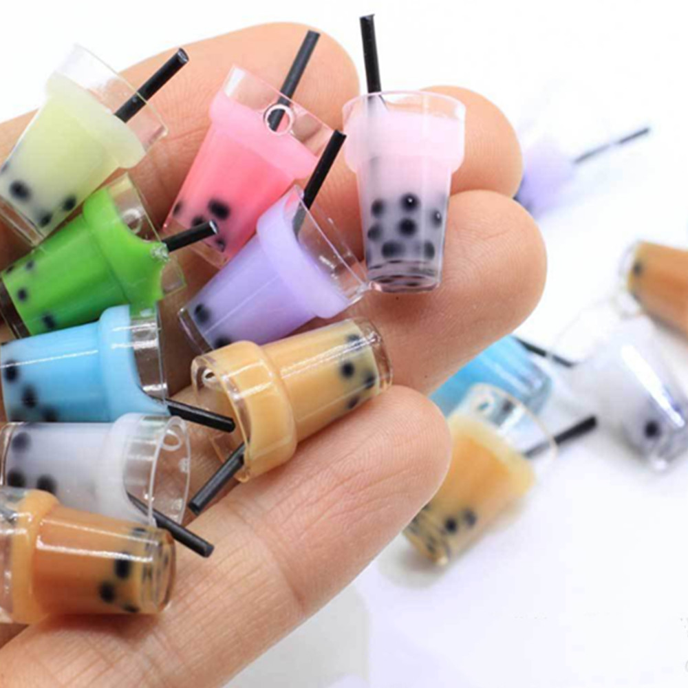 10Pcs Coffee Bottle Cups Decoration Crafts Flatback Cabochon Embellishments For Scrapbooking Kawaii DIY