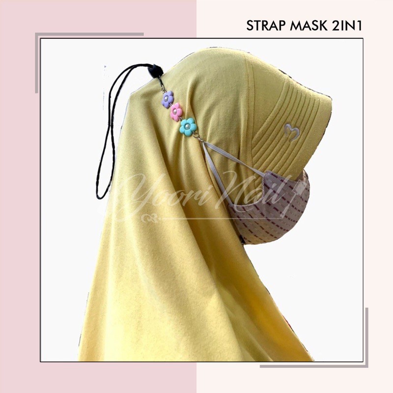 Strap mask 2in1 strap masker 2 in 1 konektor masker connector mask hijab tali masker 2 fungsi