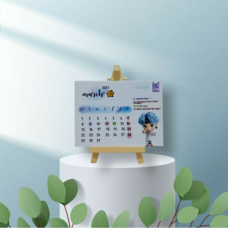 

BTS Calendar 2021/2022 Original Design // Untuk Meja Belajar (Bisa Custom Design) Ukuran 13 × 10 cm