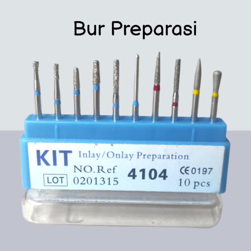 Bur preparasi inlay onlay set dental