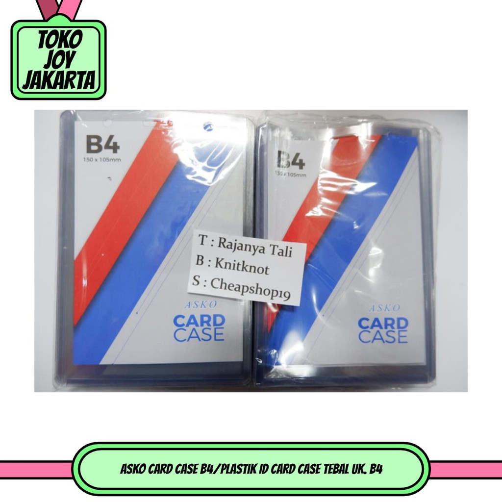 

ASKO Card Case B4/Plastik ID Card Case Tebal Uk. B4