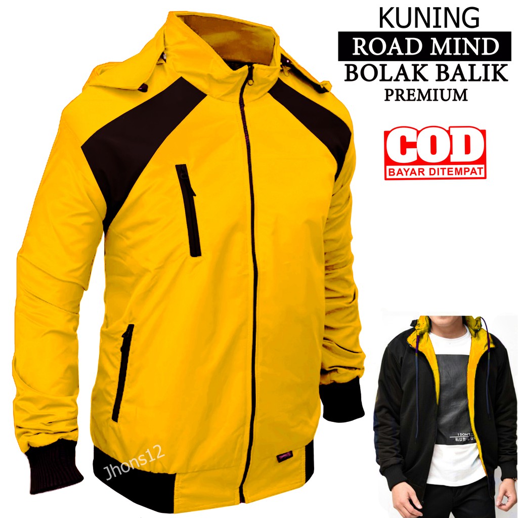 JAKET BOLAK BALIK 2IN1 ROAD MIND PREMIUM LIMITED JAKET PARASUT JAKET MOTOR PRIA WANITA ML XL XXL