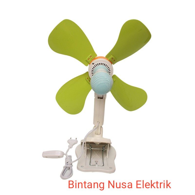 Jiamei JM-389 Super Fan/Mini Fan Japit/Mini Fan Jepit/Mini Fan Duduk/Mini Fan Tembok/Mini Clip Fan/Mini Wall Fan/Mini Desk Fan 18 Watt