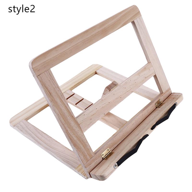 Stand Laptop Bahan Kayu Dengan Tinggi Bisa Disesuaikan 