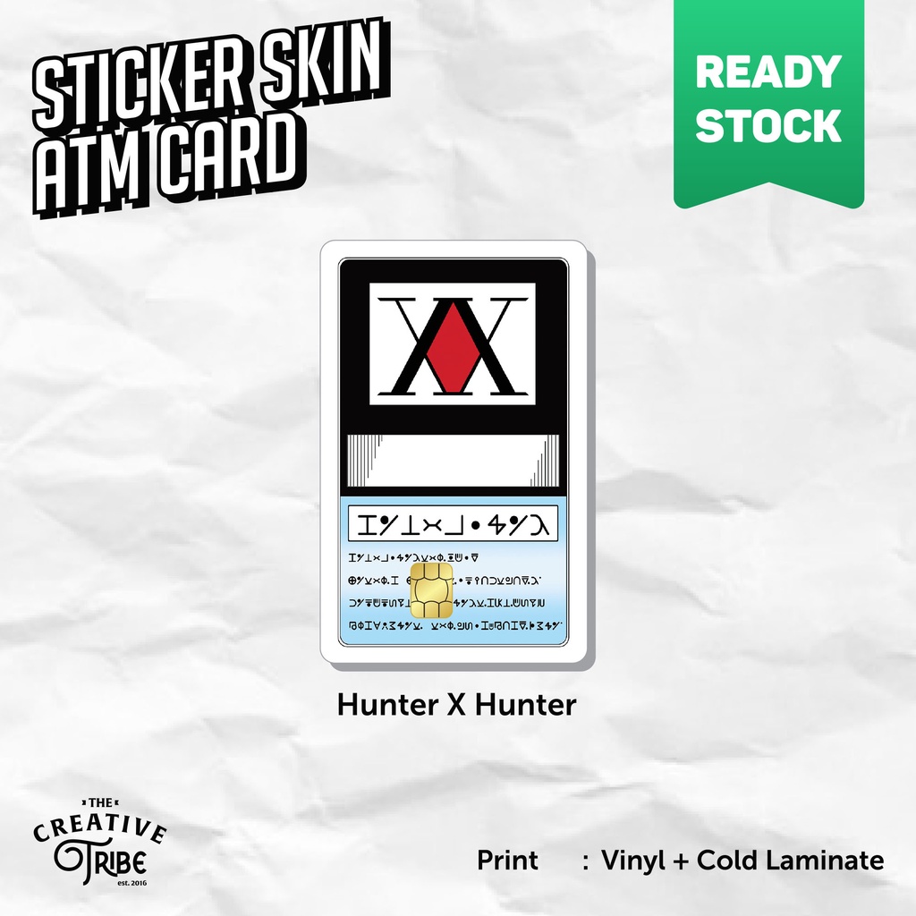 Sticker Skin Card Hunter X Hunter License for ATM / Etoll / RFID