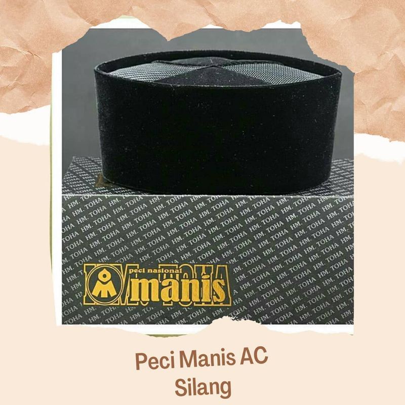 PECI SONGKOK HITAM POLOS (MANIS AC SILANG)