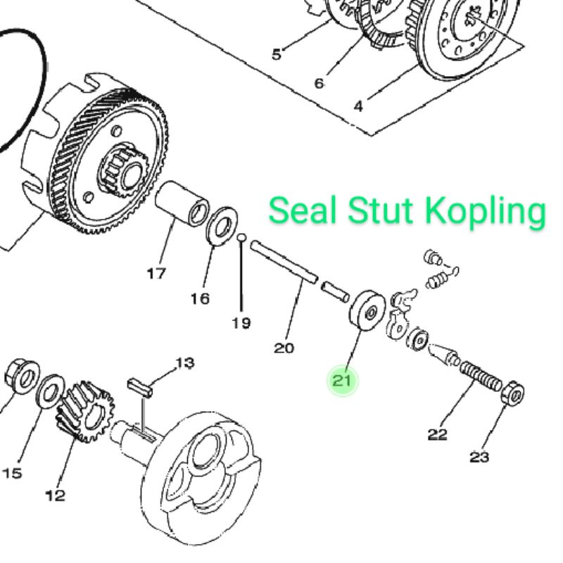 SEAL SET MESIN RX KING 7 BAGIAN ORIYGP RXKING RXK RX-KING SIL KRUK AS GIR GEAR DEPAN SELAH ENGKOL KICK STARTER OPERAN RPM KRUK AS KRUKAS STUT KOPLING ORIGINAL YAMAHA