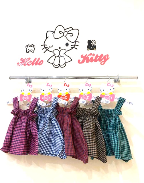 Atasan dress ruffle tanktop anak perempuan 2-4 tahun bahan katun