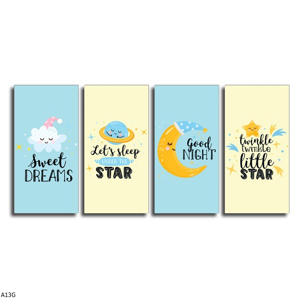 Hiasan Dinding / Wall Decoration 15cm x 30cm Tema Good Night A13G