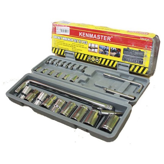 Kunci Sock Set 27 pcs - Kenmaster Kunci Sok/Shock / Kunci Socket Wrench Set