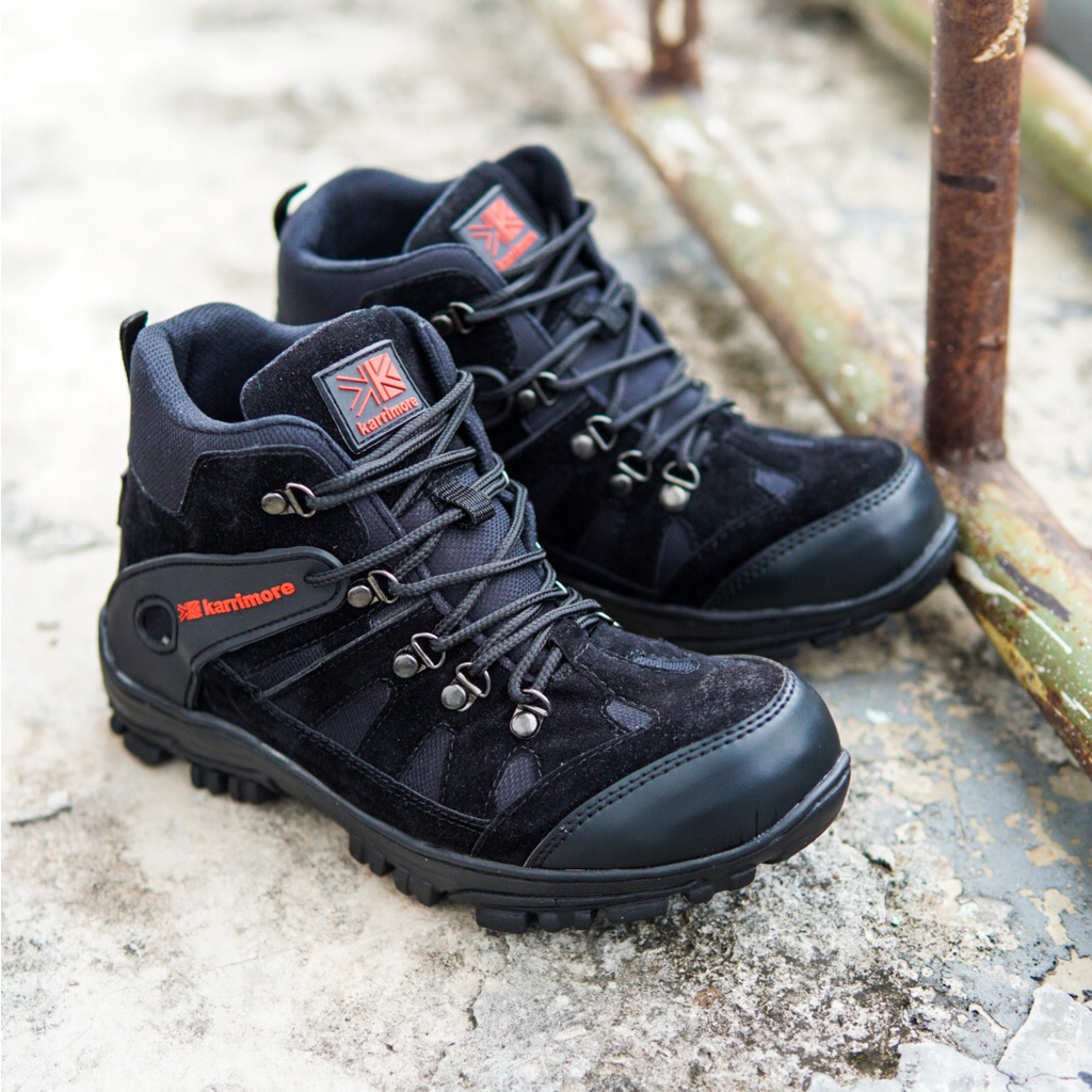 sepatu safety pria Karrimor Sepatu Septi Boots Ujung Besi Sepatu Gunung Hiking Bikers Terlaris