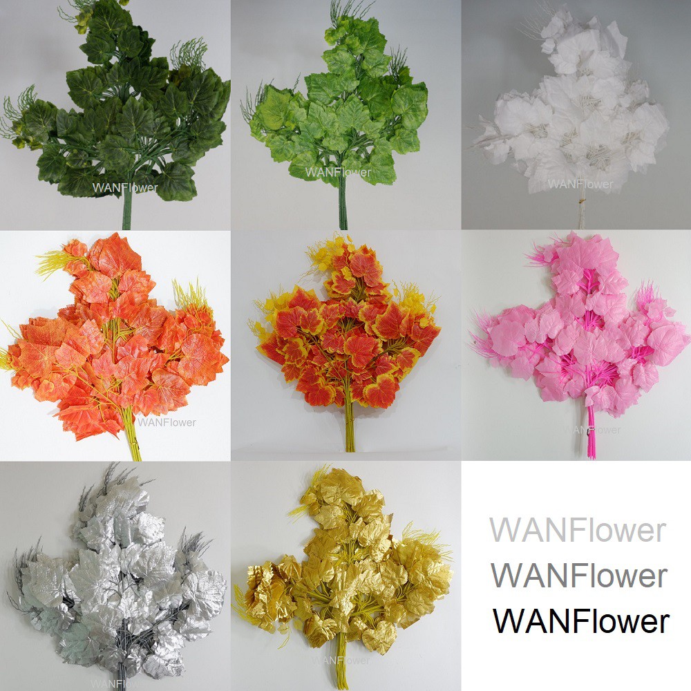 WANFLOWER Daun Anggur * SILVER (perLusin)