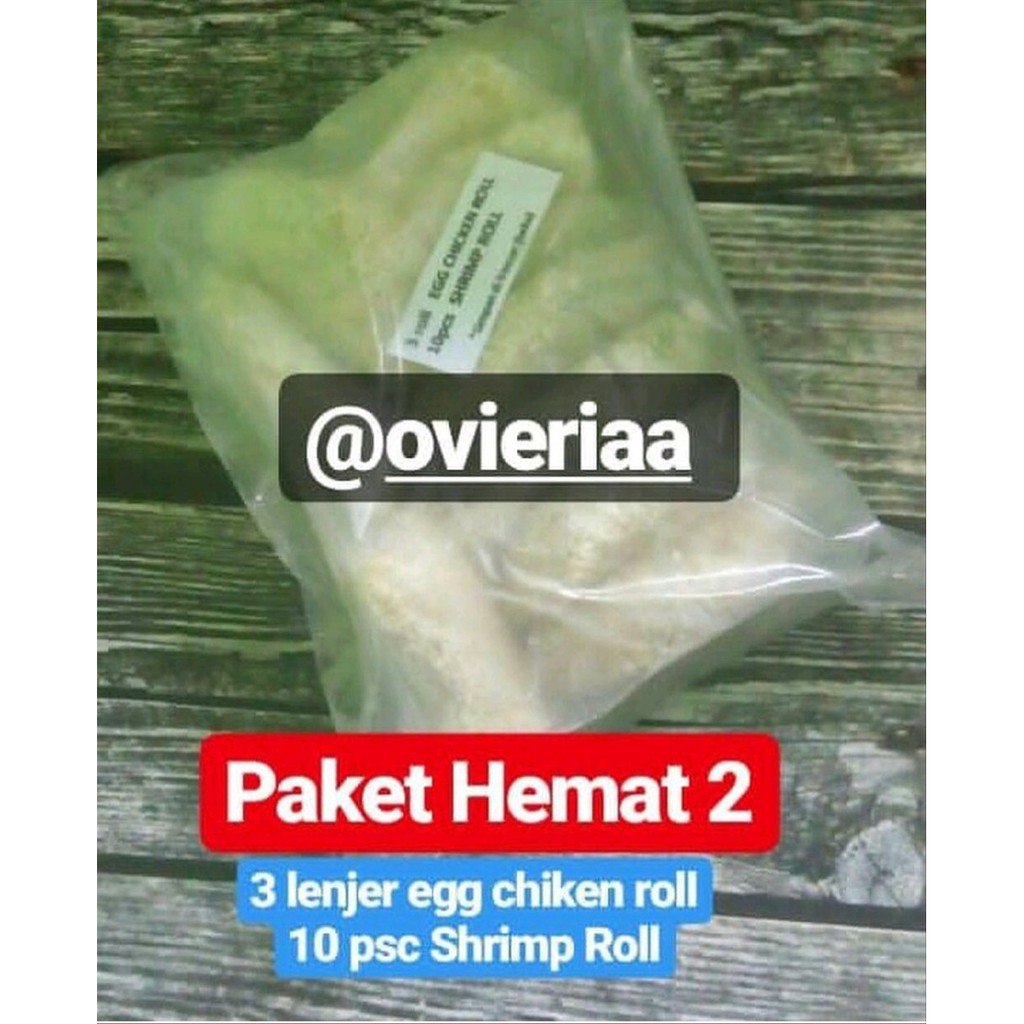 

Paket hemat 2 .3lenjer eggroll 10 shrimP roll Bagus