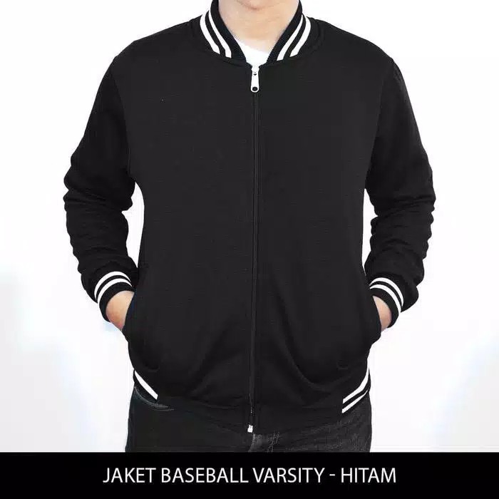 JAKET BASEBALL VARSITY ZIPPER POLOS PREMIUM 5 WARNA