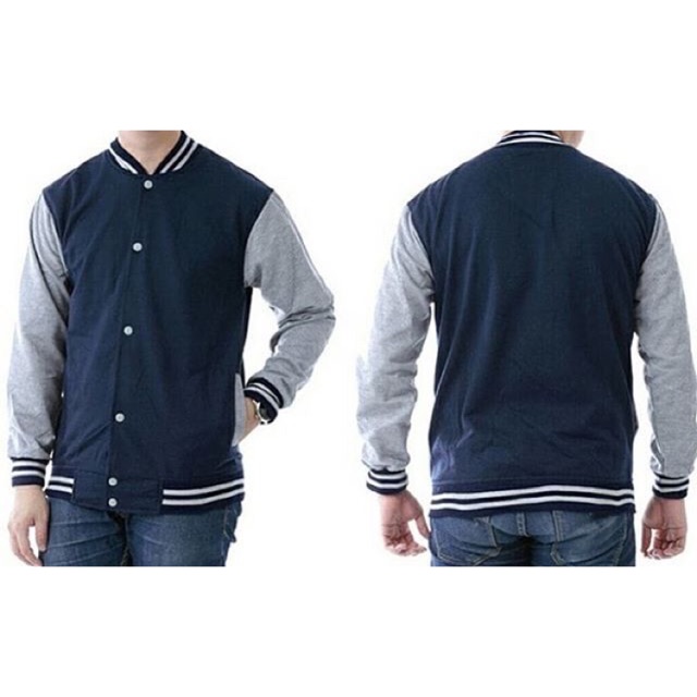 Jaket Polos Varsity Kerah Aneka Warna