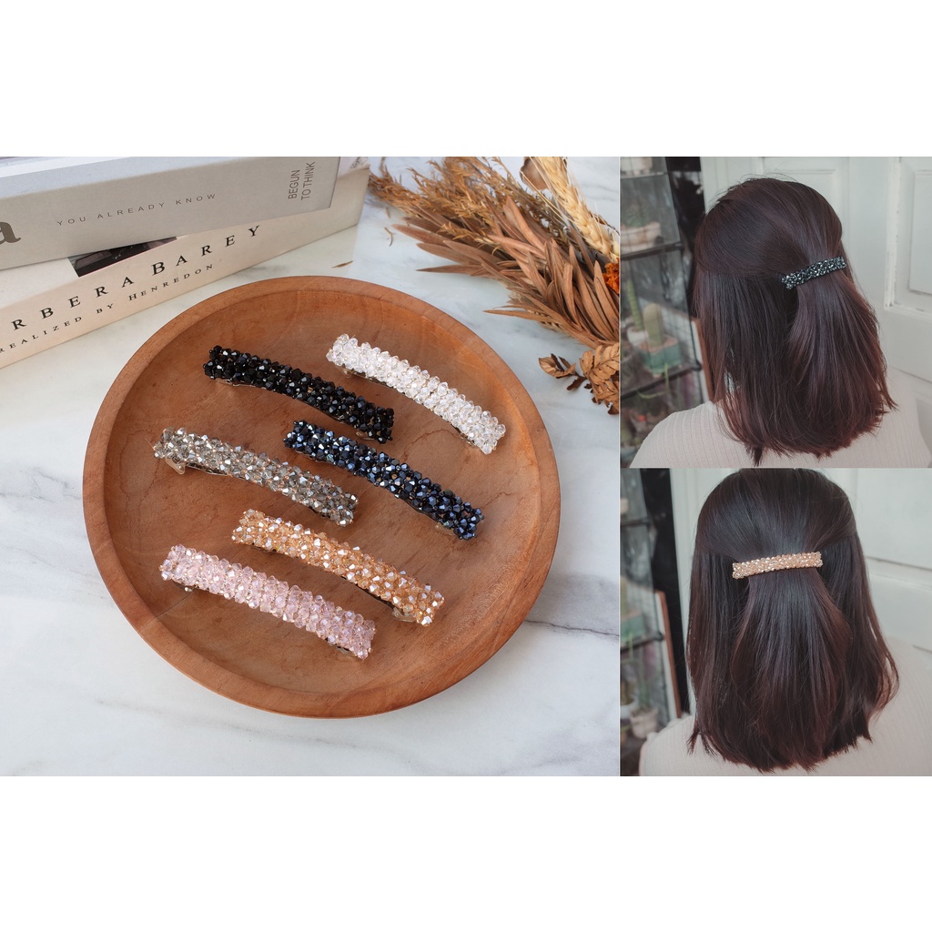 HAIR CLIP KRISTAL  / HAIR PIN KOREA / JEPIT RAMBUT / BARRETTE - 1867