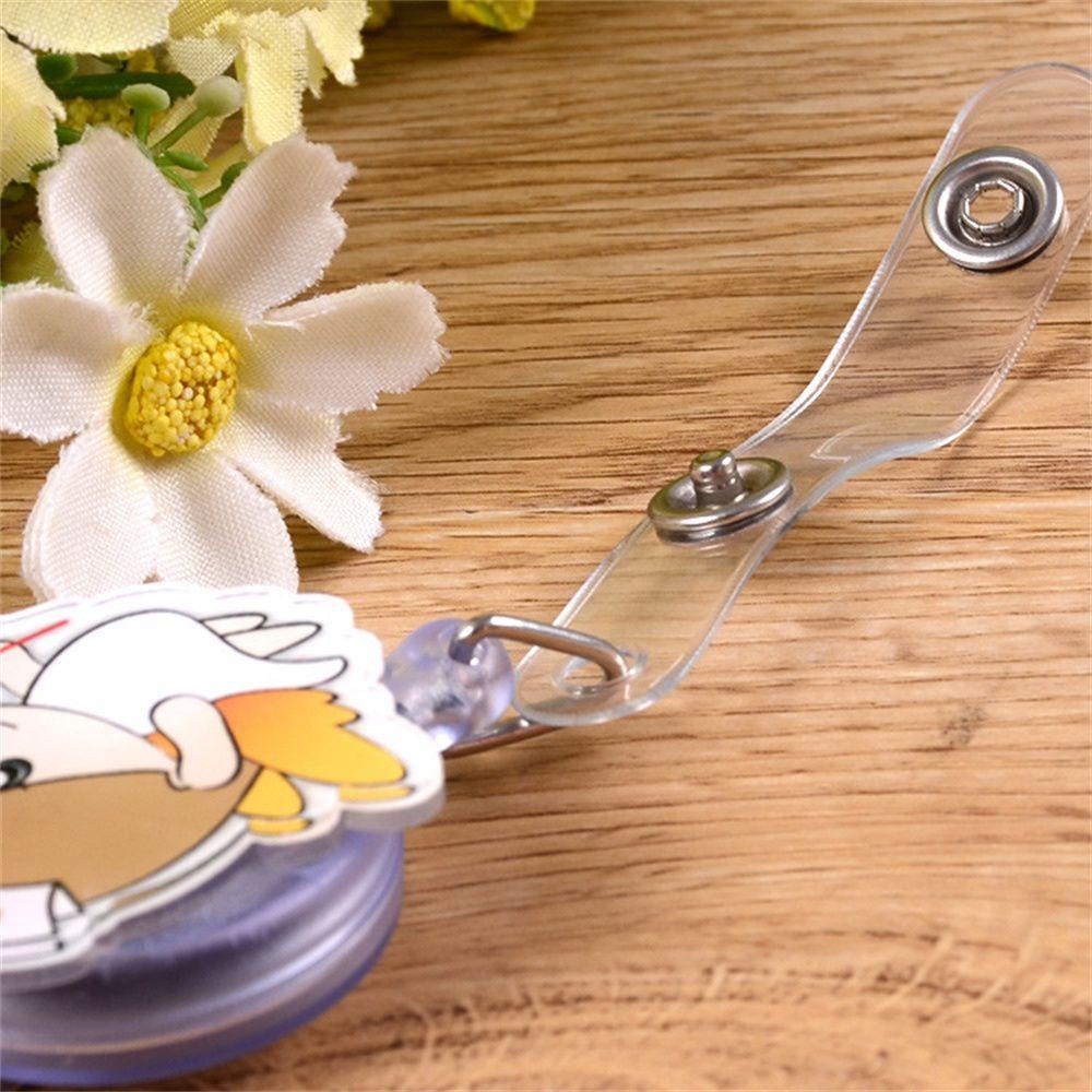 Mxbeauty Retractable Badge Reel Beruang Lucu Perlengkapan Kantor Name Tag Perawat Dokter Card Holder Name Card Holder