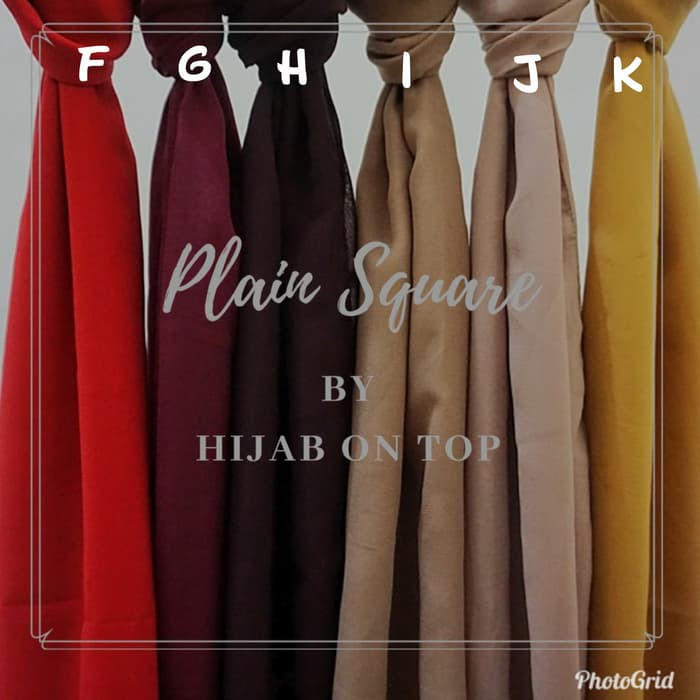 TERLARIS - POTTON SQUARE MURAH BELLA SQUARE SEGIEMPAT POLOS PLAIN HIJAB BASIC SEGI EMPAT