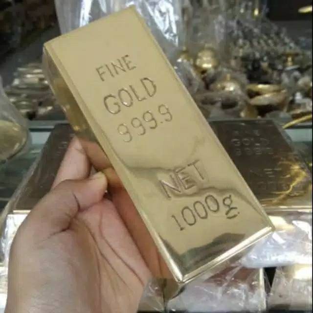 FINE GOLD 999.9 / Miniatur Emas Batangan Kuningan 1000gr