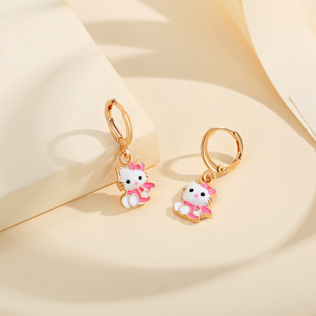 Y705 [COD✔] Anting Anak Lapis Emas Busana Lucu Anting Hello Kitty Tusuk Anak Anti Karat