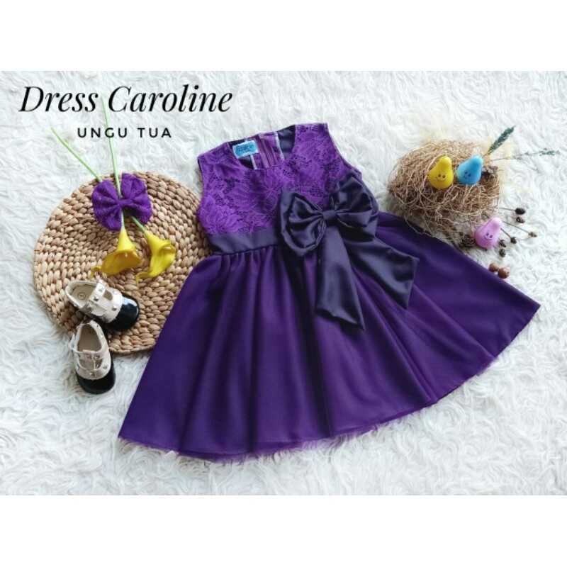 DRESS CAROLINE UNGU TUA