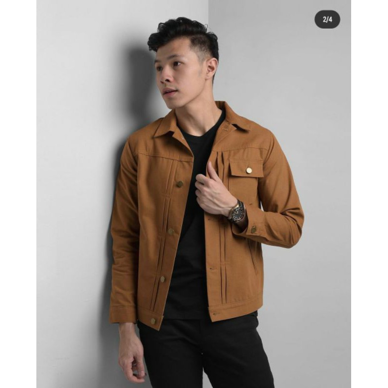 TRUCKER CANVAS SUEDE LIGHT BROWN