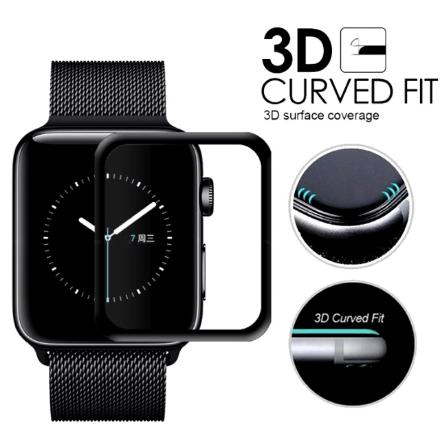 TEMPERED GLASS APPLE WATCH 44MM  FULL GLUE 5D TERMURAH CURVE PREMIUM FULL COVER