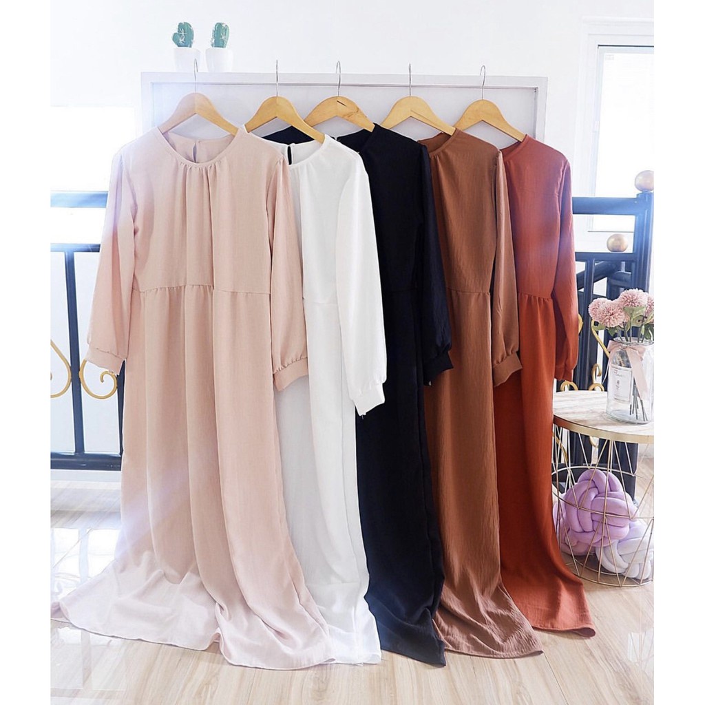 BEFAST - ZFS OOTD Wanita Dress TIAR / KUMI RAYON DIAMOND MAXI DRESS / Maxy Dress / Fashion Kondangan / Dress Polos Lengan Panjang / OOTD Remaja Kekinian 2022 / Long Dress Jumbo