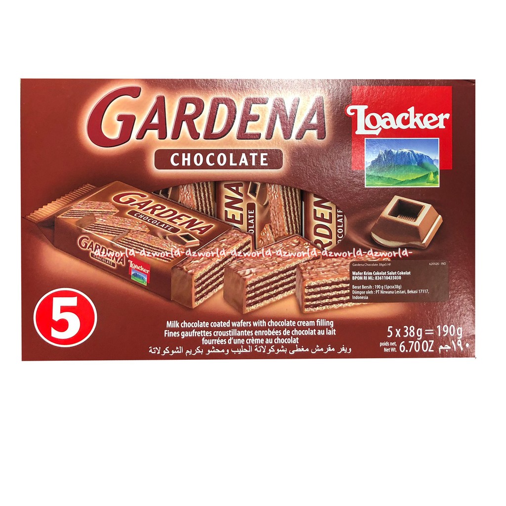 Loacker Gardenia 190gr Tersedia Dalam 2 Varian Wafer Rasa Cokelat dan Hazelnut