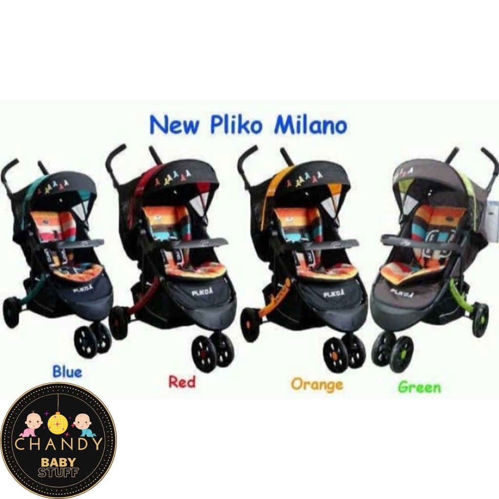 STROLLER BABY PLIKO MILANO PK 568 KERETA DORONG RODA TIGA