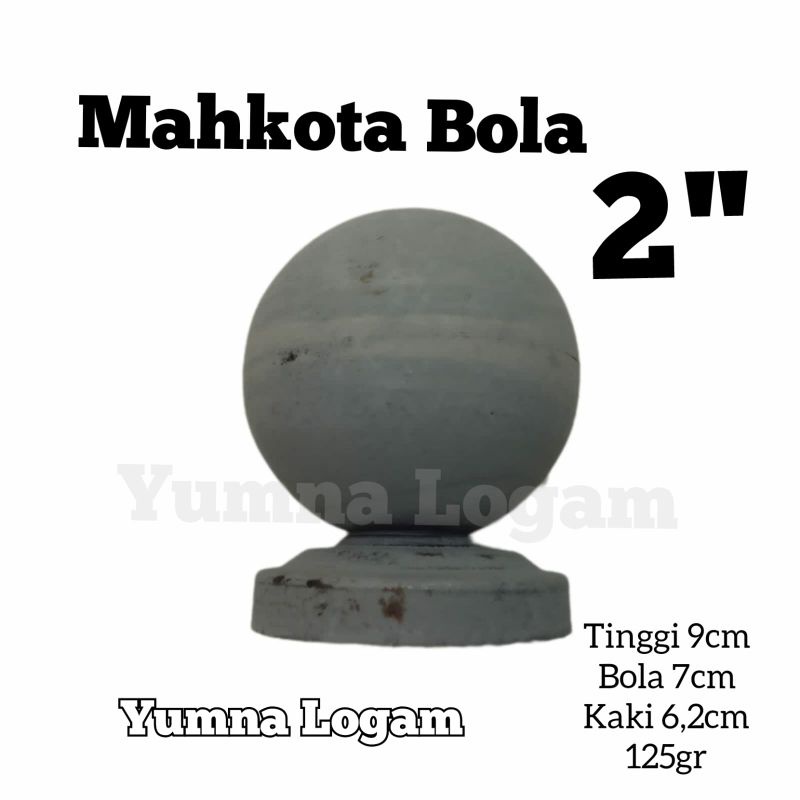 mahkota bola 2 inch ornamen aksesoris pagar besi ranjang