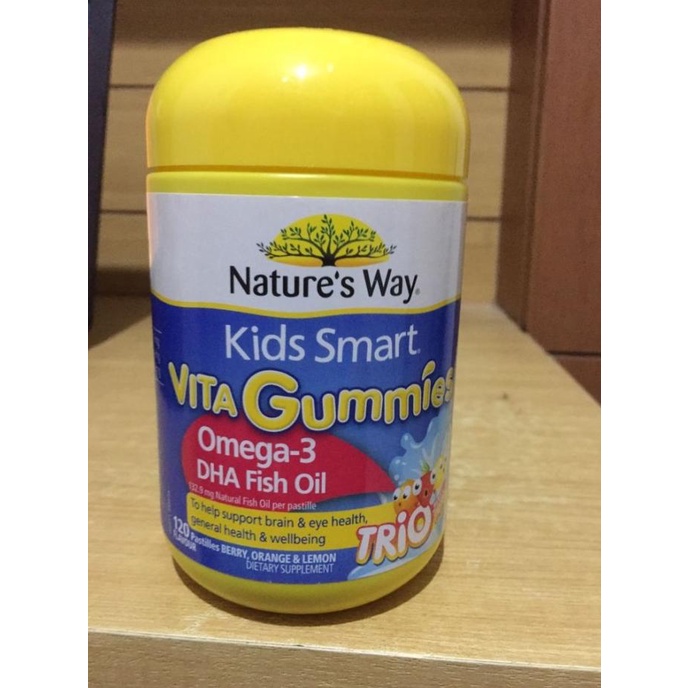Nature's Way Kids Smart Vita Gummies Omega 3 DHA Fish Oil Trio anak