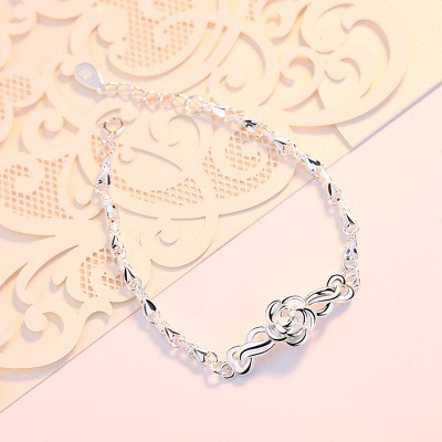 925 perak sterling gelang wanita kreatif rose gelang fashion perhiasan