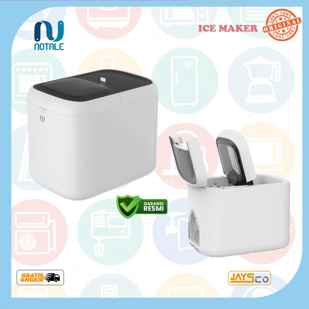 Notale Ice Maker Mesin Pembuat ES Batu Rumah Cafe Kantor 15kg per Hari