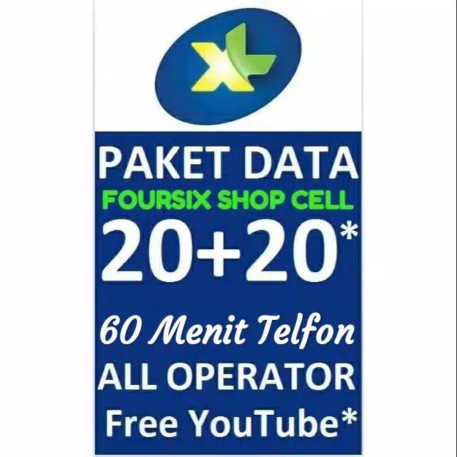 Paket Kuota Internet XL Xtra Combo dan VIP 40GB 20GB Reguler 20GB Youtube 60Mnt Telfon