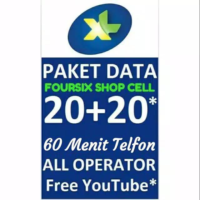 Paket Kuota Internet XL Xtra Combo dan VIP 40GB 60GB Full 20GB Reguler 20GB Youtube 60Mnt Telfon