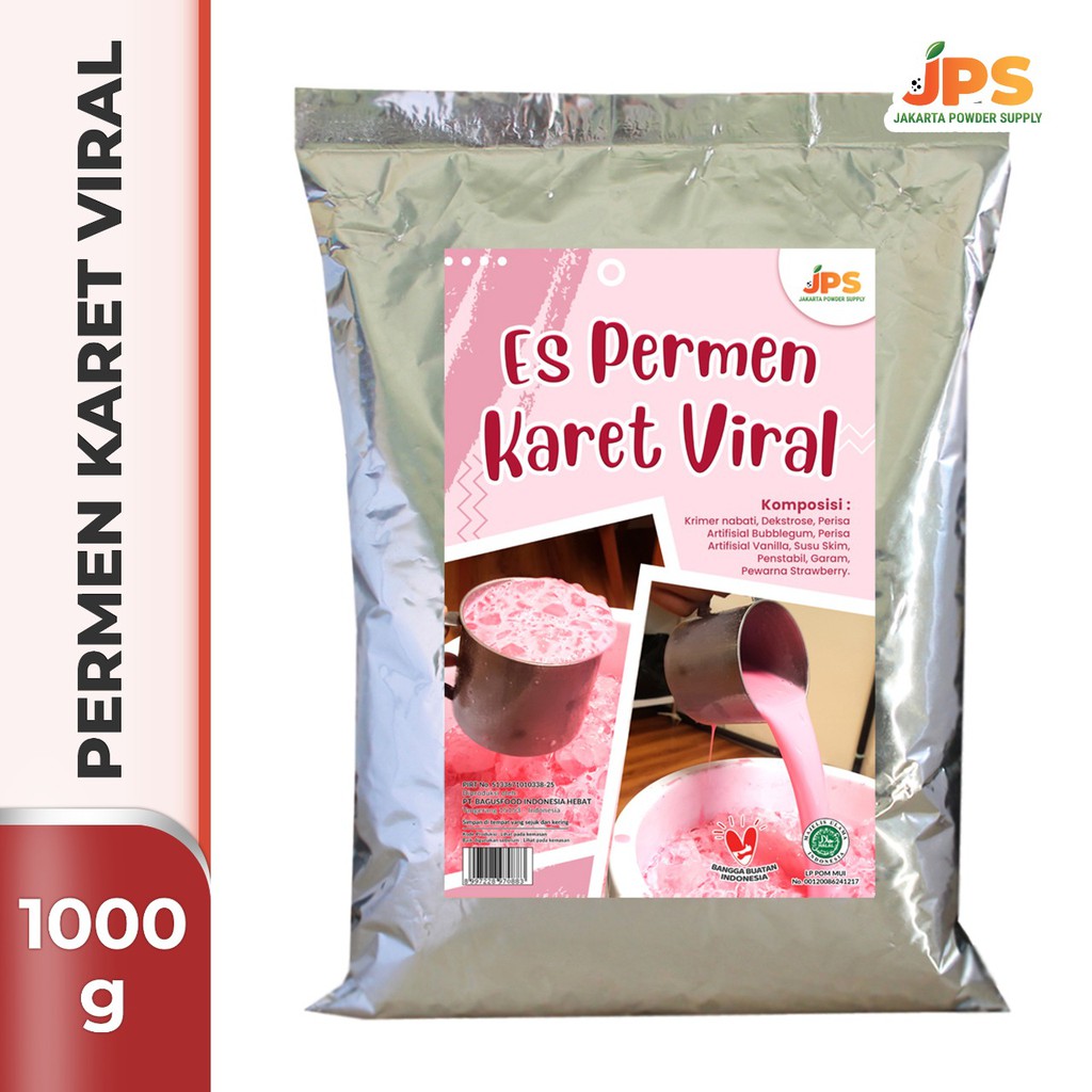 

Bubuk Minuman Es Permen Karet Viral Plain 1 Kg jps
