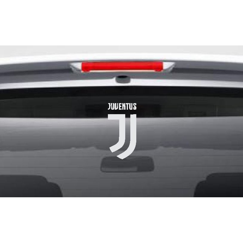 Stiker Bola Logo New Juventus Sticker Mobil Siluet Lambang Juve Baru