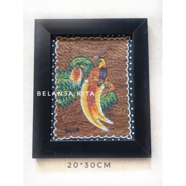 WALLDECOR LUKISAN PAPUA KULIT KAYU 20*30CM