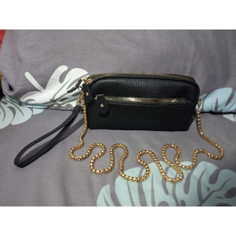Dompet Wanita panjang muat Hp uang Branded banget 3 Resleting