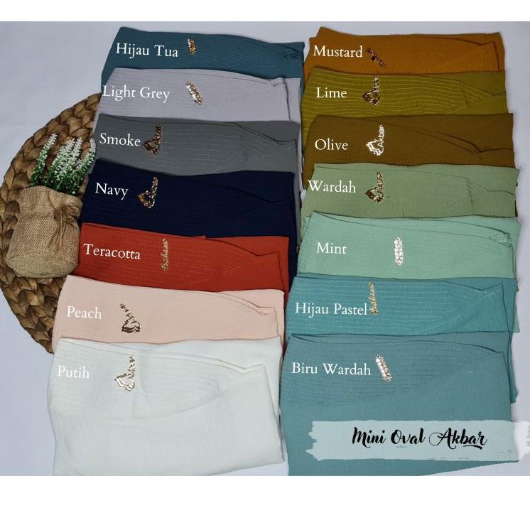 ► Jilbab Bergo Simple Daily Mini Oval 14 Ori Akbar Scraft ◄
