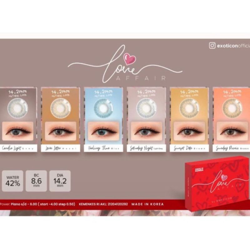 Softlens Love Affair by Exoticon Normal Only