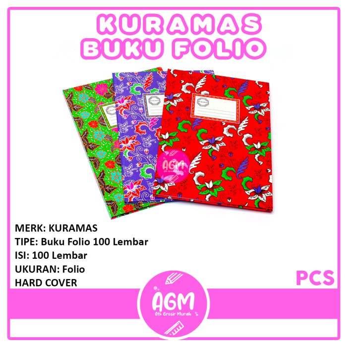 

Terlaku Buku Folio 100 Lembar / Hard Cover / Kuramas / Murah Ecer!