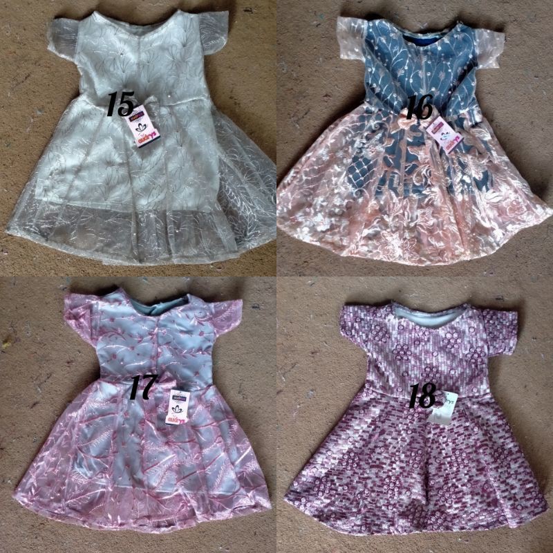 dress brokat anak cewek baby usia 1-4 tahun