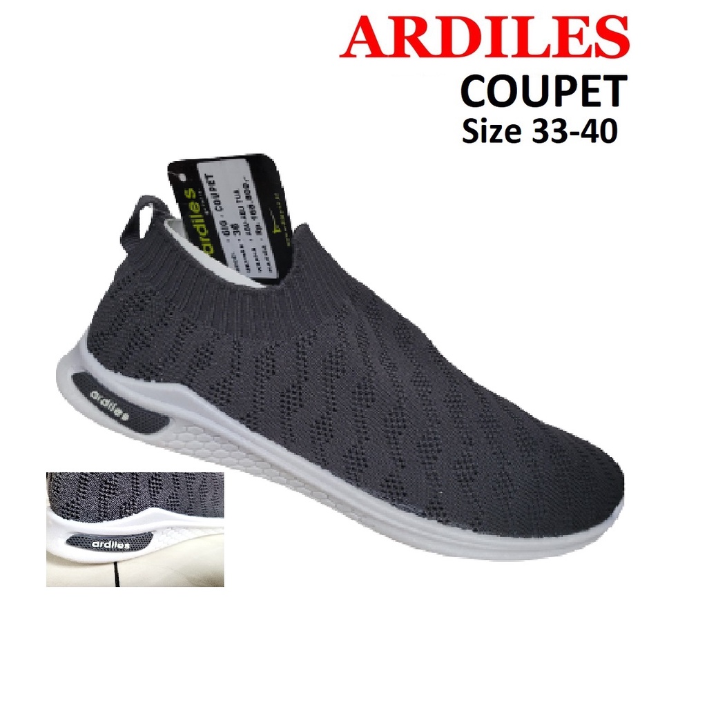 ARDILES CASEY WOMEN Sepatu sneakers tanpa tali model Slipon Coupet PREMIUM SIZE 33 sd 40 TAMPIL ELEGANCE  MEWAH