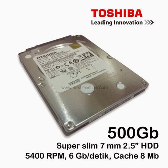 Hardisk Laptop - 500GB - Toshiba ORI