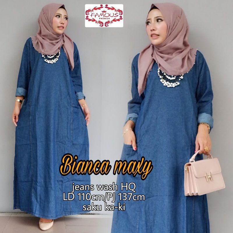 Gamis jeans terbaru / dress jeans