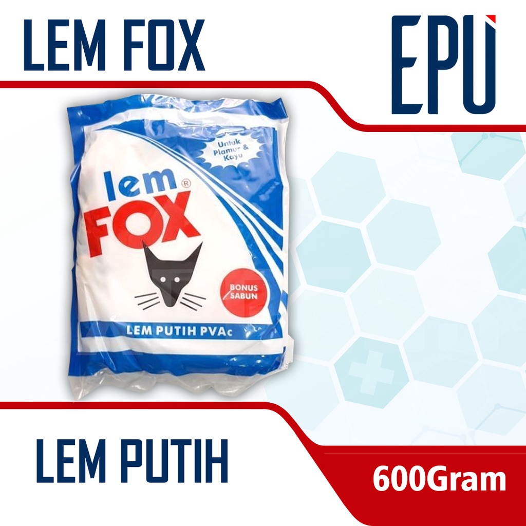 Lem Fox Biru 600GR Lem Putih Lem Kertas Lem Kayu Lem Slime Plamir